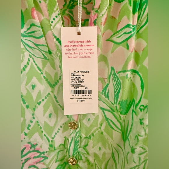 Lilly Pulitzer Sleeveless Silk Elsa Blouse Size XS NWT🌸🌸🌸 - Picture 3 of 7